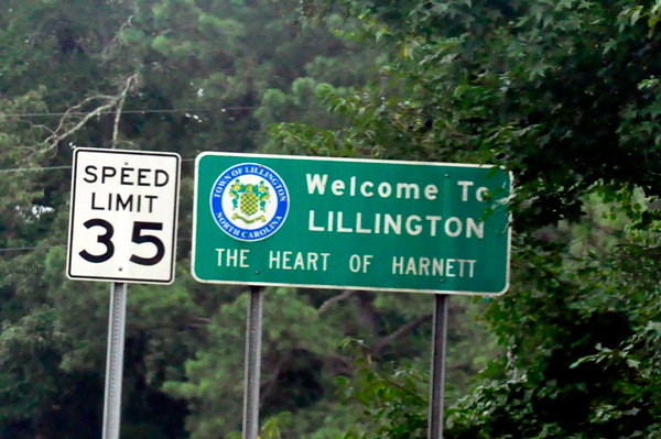 Welcome to Lillington sign